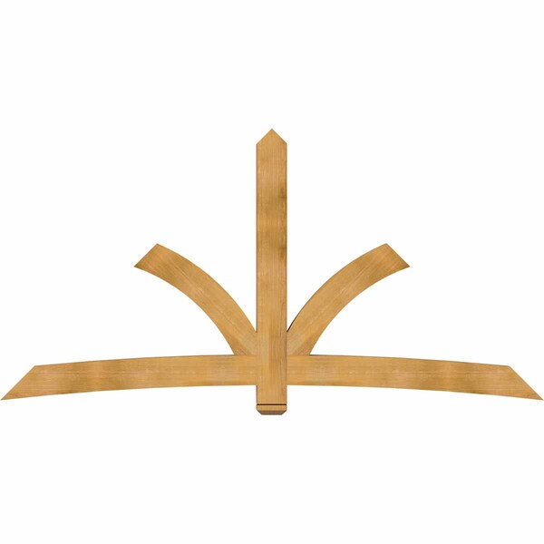 Ekena Millwork Davenport Rough Sawn Timber Gable Bracket, Western Red Cedar, 108"W x 54"H x 4"D x 6"F, 12/12 Pitch GBW108X54X0406DAV00RWR - main
